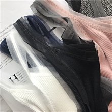 春夏必備 歐根紗拼接修身螺紋背心 百搭西裝外套開衫． NL Select Shop ．