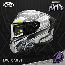 EVO CA961 黑豹 限量聯名款  全罩式安全帽 雙鏡片 內襯可拆洗
