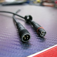 《晶站》防水型 4PIN  粗線2*0.5mm 快速接頭 公母接頭 防水接頭 快拆 快接 附左右電線15公分 防水快接