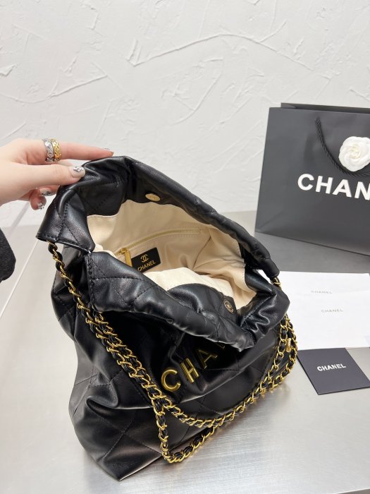 CHANEL tote bag 香奈兒新款22托特包 時尚鏈條單肩包 大容量logo購物袋 單肩包 肩背包