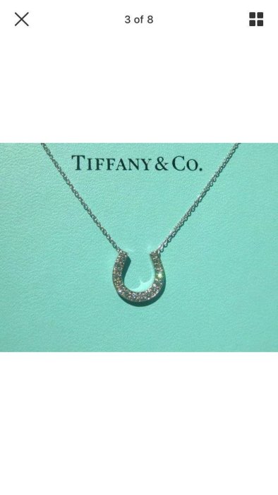 Tiffany&Co 馬蹄鑽石鉑金項鍊《限時降價4萬5千元》