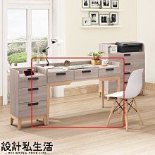 【設計私生活】天路淺芋色4尺三抽書桌-不含功能櫃、四斗櫃(免運費)113A