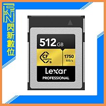 接單進貨~Lexar 雷克沙 CFexpress Type B Gold Series 512G/512GB 記憶卡(讀1750MB/s,寫1500MB/s)