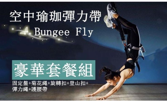 【美國最新】Bungee Fly TRX 2D空中瑜珈彈力繩帶 魔力繩帶 蹦極繩帶 瑜伽魔力帶輕功 普拉提 85公斤版