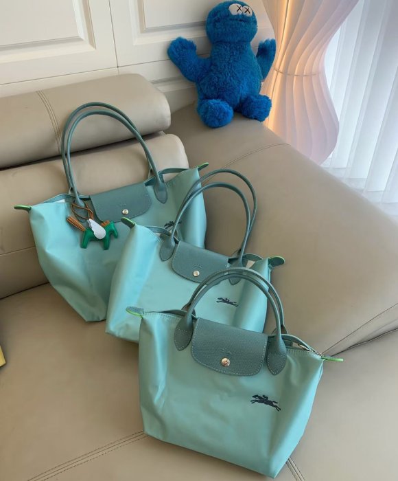 新品上市~法國LONGCHAMP Le Pliage GREEN 2022環保系列刺繡奔馬水餃包