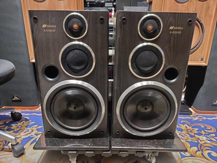 日本製 Sansui 山水 S-901XR 三音路 8歐姆 110W 大型書架美聲喇叭