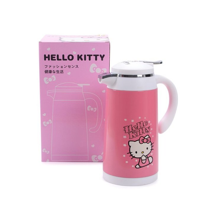 hello Kitty長時間保溫壺玻璃內膽大容量保溫壺 凱蒂貓保溫水壺