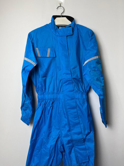 MJK 401元起標 全新 男女 Weise 機車騎士 藍色連身雨衣 XS號 160-170cm