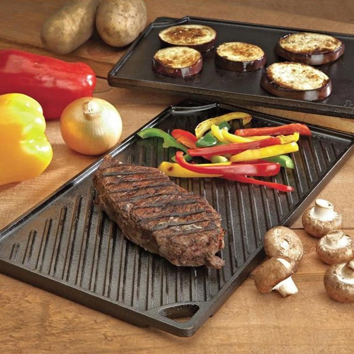 美國 LODGE LDP3 兩用雙面 長型 42.5cm*24cm 牛排鑄鐵 烤盤 雙面可用 一入 露營 烤肉