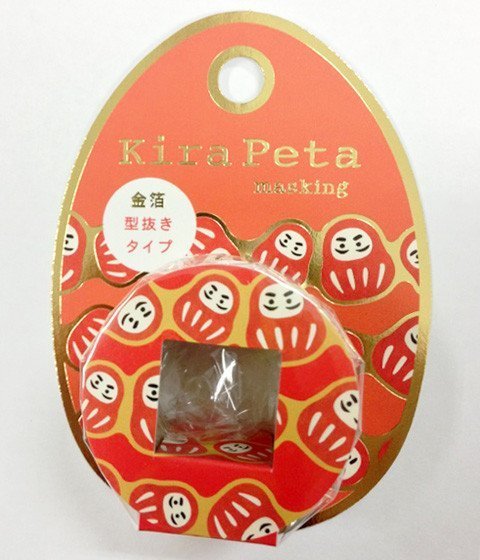 日本帶回 Kira Peta不倒翁金箔紙膠帶 邊緣不規則 和紙膠帶~小太陽日本精品