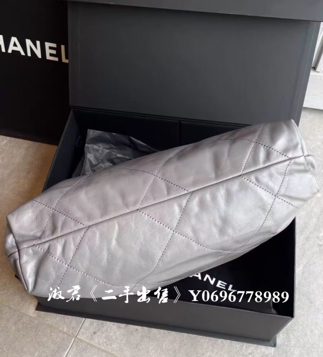 二手出售 CHANEL 香奈兒 Bag系列 tote 托特包 單肩包 灰色 小號 AS3260