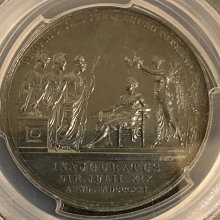典藏~1821年英國喬治四世登基加冕高浮雕紀念銀章PCGS SP62（發行量260枚）