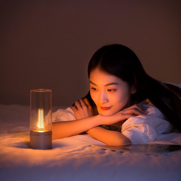 小夜燈Yeelight智能燭光氛圍燈USB充電浪漫可調光led床