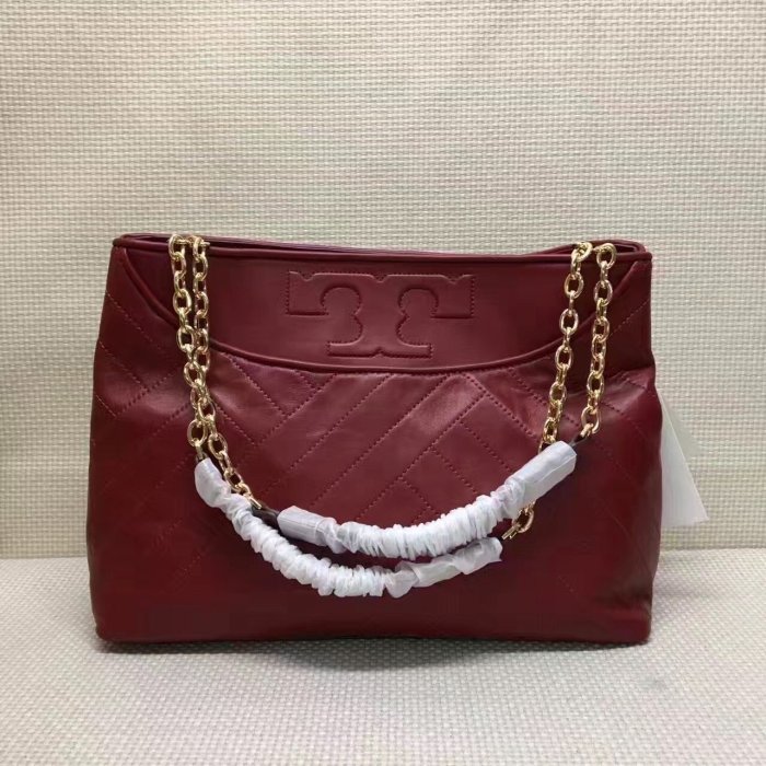 【全新正貨私家珍藏】TORY BURCH Alexa Center-ZIP TOTE 羊皮單肩購物包女包