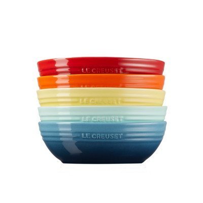 Le Creuset 瓷器橢圓形湯碗17cm 櫻桃紅/火焰橘/閃亮黃/薄荷綠/水手藍 特價480元