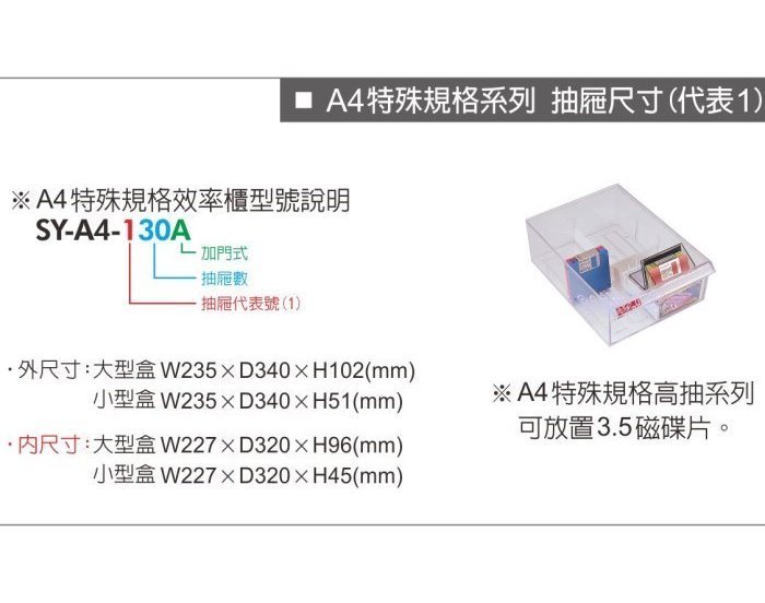 (另有折扣優惠價~煩請洽詢)大富SY-A4-120G特殊規格效率櫃、抽屜文件櫃…適合資料分類歸納