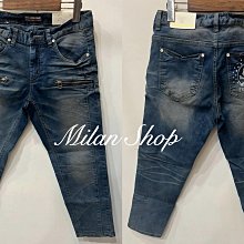 ☆Milan Shop☆網路最低價 正韓KoreaREWIND DENIM超瘦復古色3d車線BF褲垮褲$899(特價)