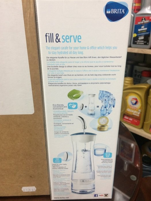 【BRITA 德國】1.3L、FILL&SERVE、濾水杯、隨行杯、環保杯、內含一片濾片，一盒裝【德國原裝進口】藍色