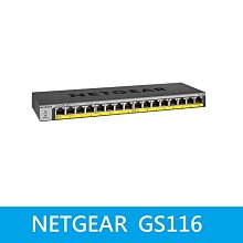 現貨【附發票公司貨】 NETGEAR GS116 16埠 Gigabit (商用五年保固備品更換)