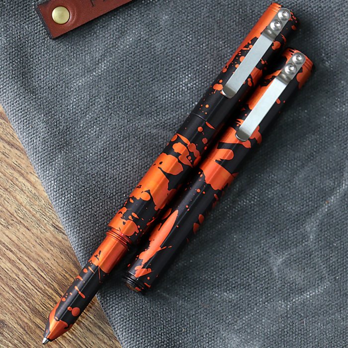 美國 Schon DSGN Classic Machined Pens 經典機械原子筆: 黑橘特別款