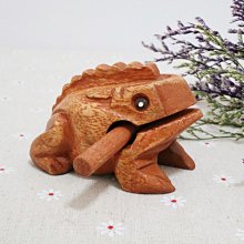 泰國青蛙木雕擺件手工雕刻蛤蟆木魚創意發聲玩具實木蟾蜍工藝品