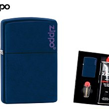 【寧寧精品*台中Zippo打火機30年店】Zippo防風打火機補充油燃油煤油打火石 新款藍色加送禮盒組 5122