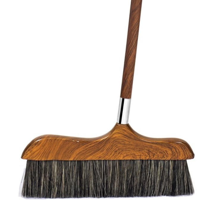 博麗雅實木加長桿豬鬃掃把掃地掃帚單個家用軟毛掃把
