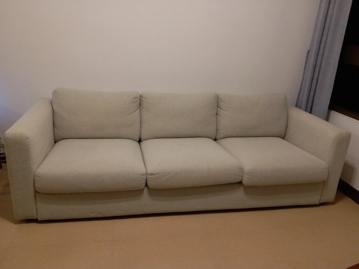 IKEA VIMLE 歐式布沙發 GUNNARED 米白色三人座