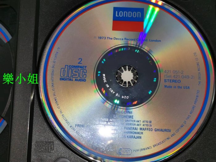 （銀圈版）帕瓦羅蒂《普契尼：波西米亞人》2CD－London-樂小姐