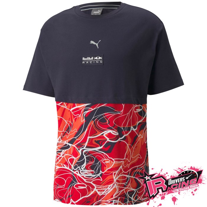 ♚賽車手的試衣間♚ Red Bull Racing All Over Print T-Shirt Puma 上衣 夜空藍