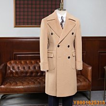 瑤瑤小鋪IsirHonour意式英倫羊毛呢雙排扣中長款馬球大衣加厚男Polo Coat