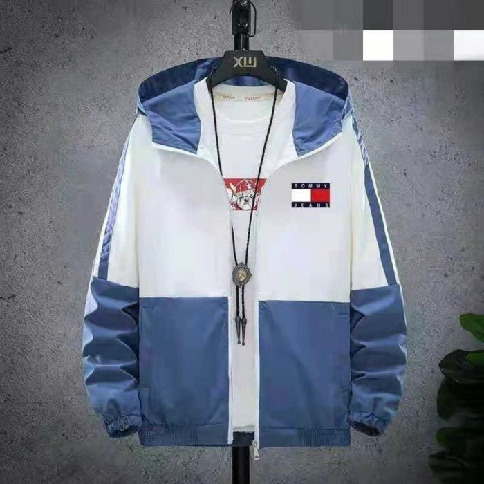 【Japan潮牌館】TOMMY HILFIGER 2023春秋新款MT夾克連帽風衣大碼休閑沖鋒衣運動外套男