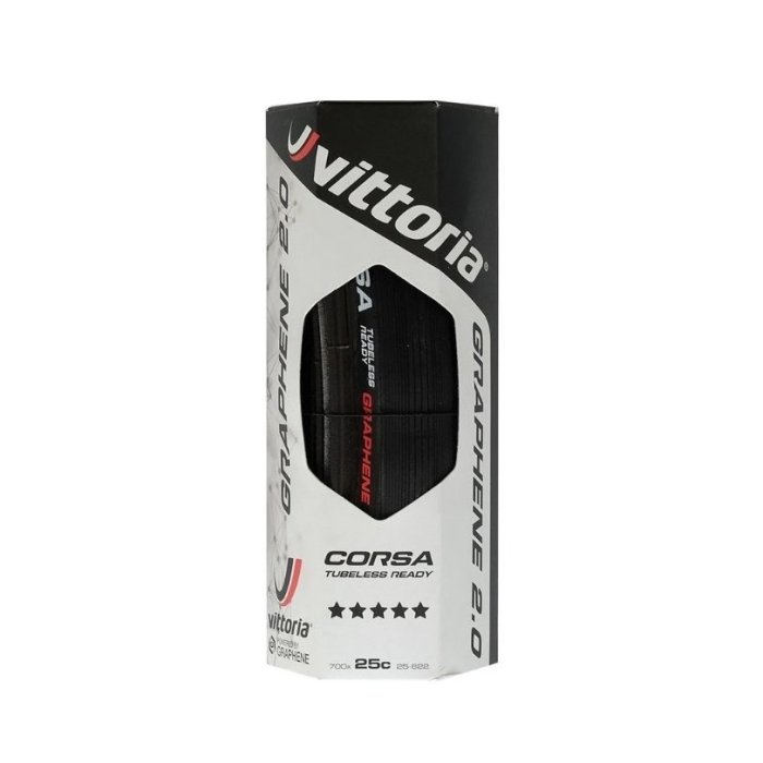 [SIMNA BIKE]【二代石墨烯】Vittoria CORSA TLR G2 公路車外胎 - 無內胎/25C