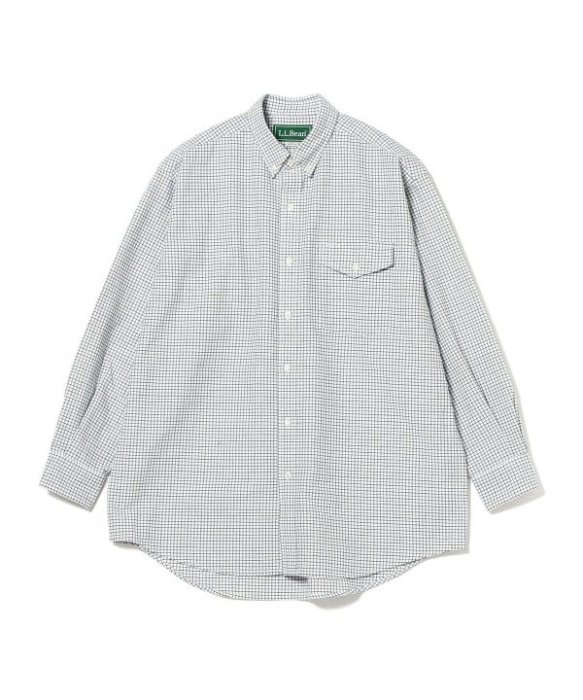 售出］L.L.Bean BEAMS Bean's Easy-Care Long Sleeve B.D shirts 格紋