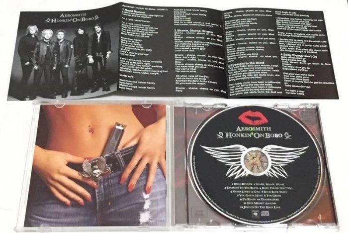 史密斯飛船 Aerosmith 2004 熱血紅唇 Honkin' On Bobo 新力音樂 台灣紙盒版專輯 CD 附歌詞