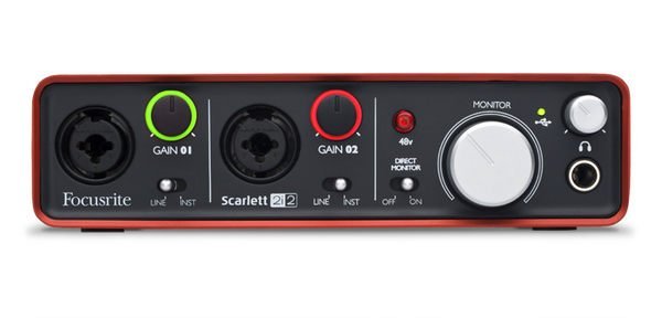 【搖滾鍵盤】全新公司貨 Focusrite Scarlett 2i2 USB2.0 規格錄音介面 * 總代理1年免費保固