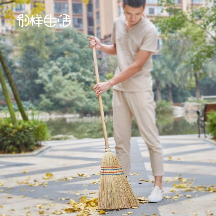庭院掃把加長掃地笤帚室外掃院子大掃把家用戶外鐵樹大掃帚竹掃把