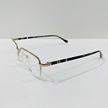 《名家眼鏡》dunhill登喜路日本製紳士款純鈦金色半框配黑色鏡腳光學鏡框VDH154J 0200【台南成大店 】