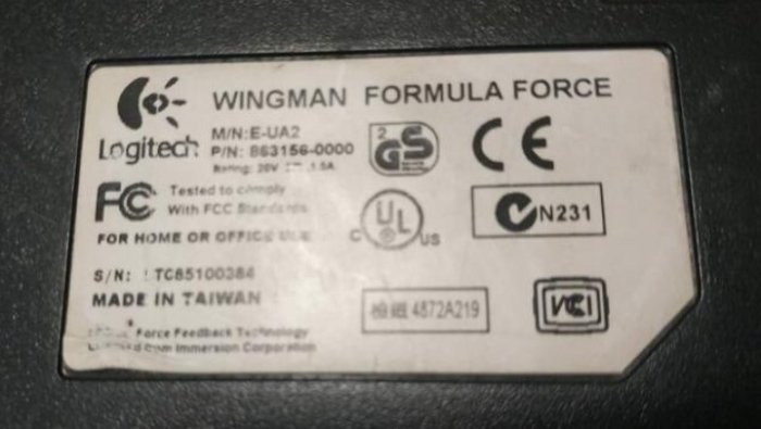網拍唯一方向盤換檔設計 logitech羅技WINMAN FORMULA FORCE e-ua2力回饋 賽車踏板