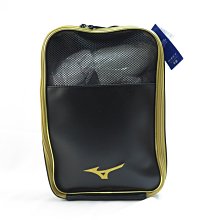 MIZUNO 手提包 鞋袋 33TM120109 黑x金黃 22X11X32.5cm 約7.9L【iSport愛運動】