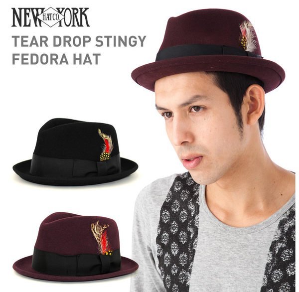 超搶手】全新正品美國經典老牌NEW YORK HAT Drop Stingy Fedora RS5329