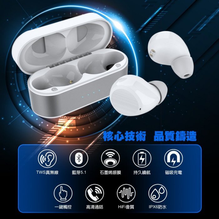 24H快速出貨 iSee Airduos TWS Earbuds V5.0真無線藍牙耳機 單隻耳機可使用 情侶耳機