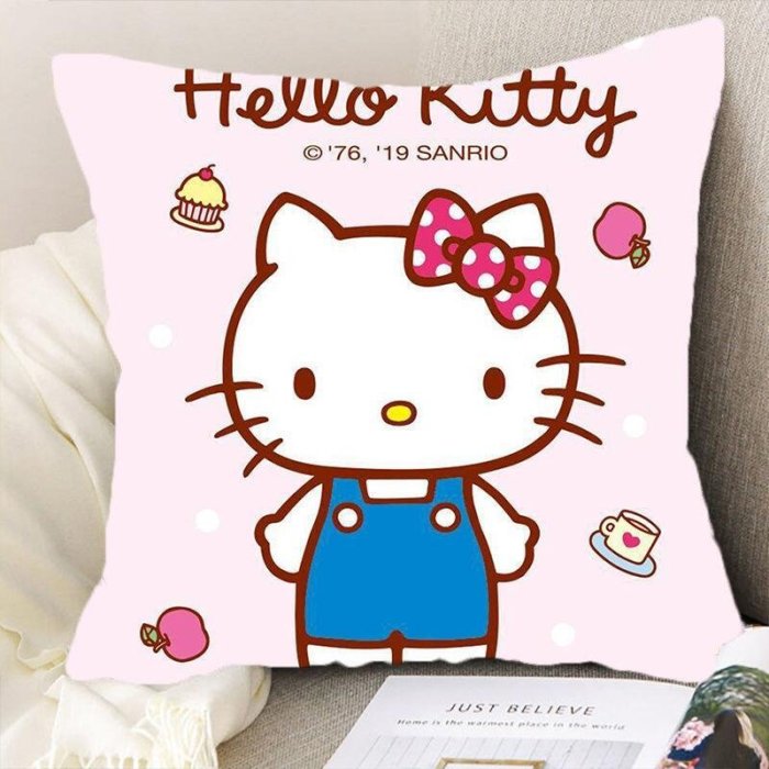 【618~~狂歡節大促銷!!!】凱蒂貓Hello Kitty抱枕可愛卡通少女心kt貓枕頭套客廳沙發靠枕促銷