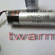 德源科技 r)型號：ER6VC119B (黑色接頭) / 三菱M70系統電池 3.6V PLC鋰電池(NO.62)