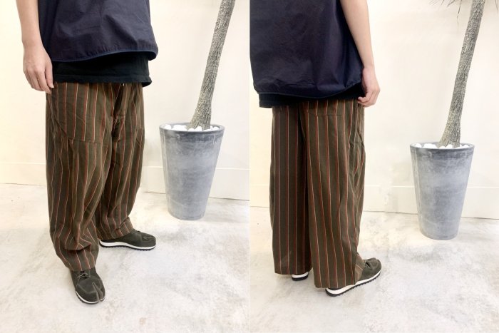 { POISON } LESS STRIPE EASY PANT-S 寬鬆世代 直紋寬褲