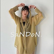 SaNDoN x『CLANE』前後兩穿V領綁帶設計透視朦朧感襯衫 SLY 230304