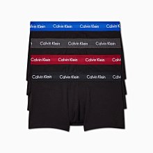 【CK男生館】【Calvin Klein彩色褲頭低腰四角內褲】☆【CKU001N1】(XL)四件組