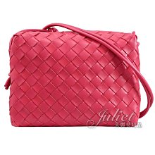 【茱麗葉精品】全新精品 BOTTEGA VENETA 專櫃商品 680255 Loop 編織斜背相機包.莓果粉 現貨