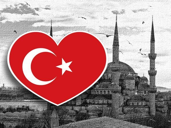 【國旗貼紙專賣店】土耳其愛心形旅行箱貼紙／抗UV防水／Turkey／多國款可收集和客製