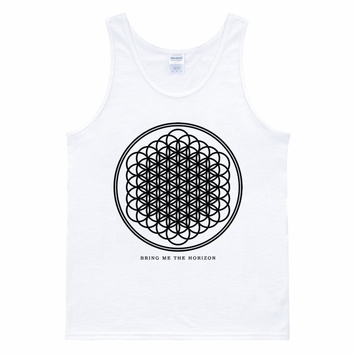 Bring Me The Horizon Logo 背心 白色 西海岸刺青滑板龐克搖滾樂團